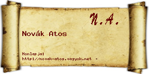 Novák Atos névjegykártya
